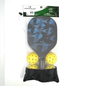 GrandSlam Performance 2 Player Paddle & 4 Ball 40 Holes Outdoor Pickleball Set